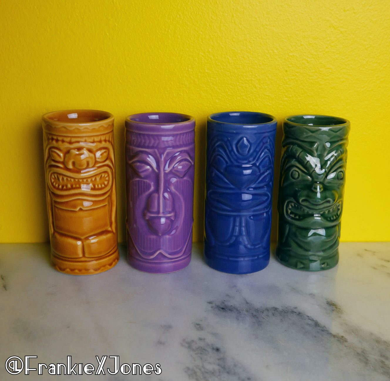 Tiki Mugs ✤ Set of 4