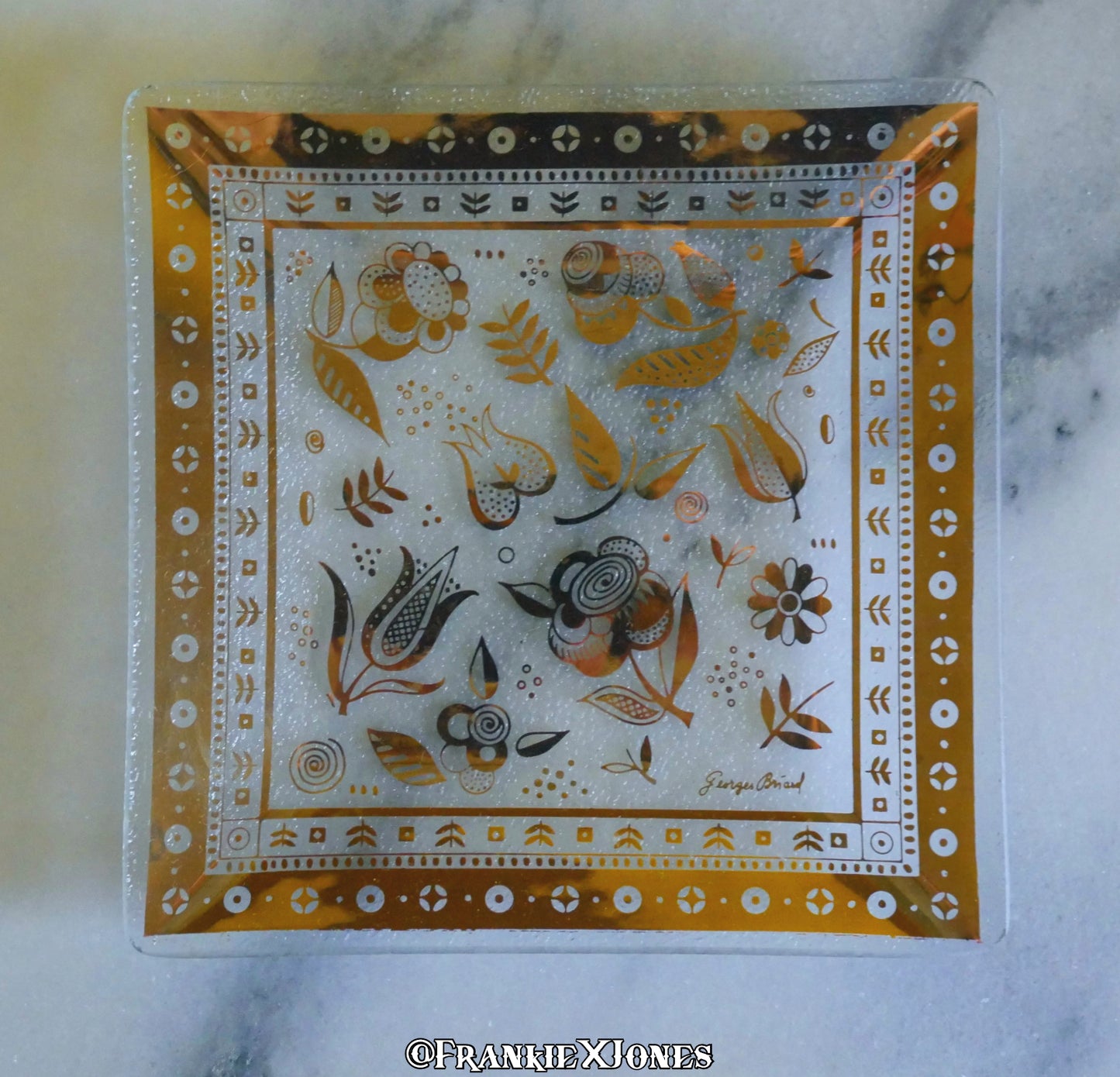 Persian Garden Square Plate ✤ Georges Briard
