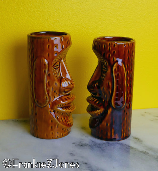 Easter Island Head Tiki Mug ✤ Katiki ✤ Set of 2