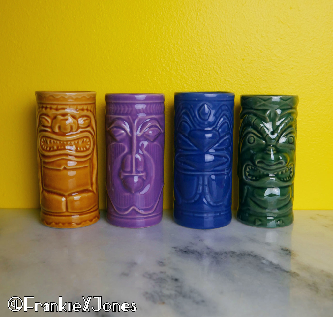 Tiki Mugs ✤ Set of 4