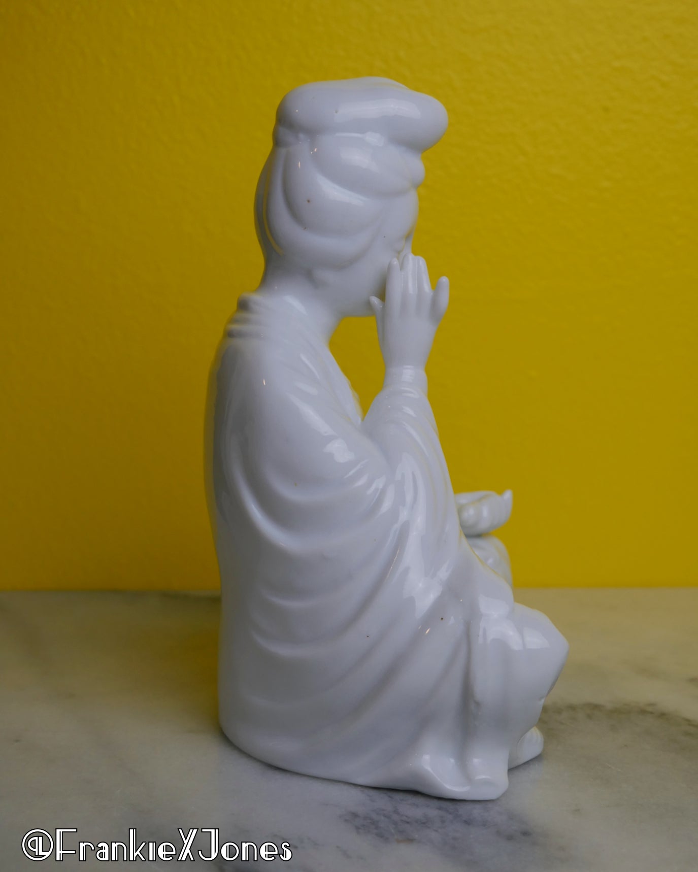 White Porcelain Geisha Figurine