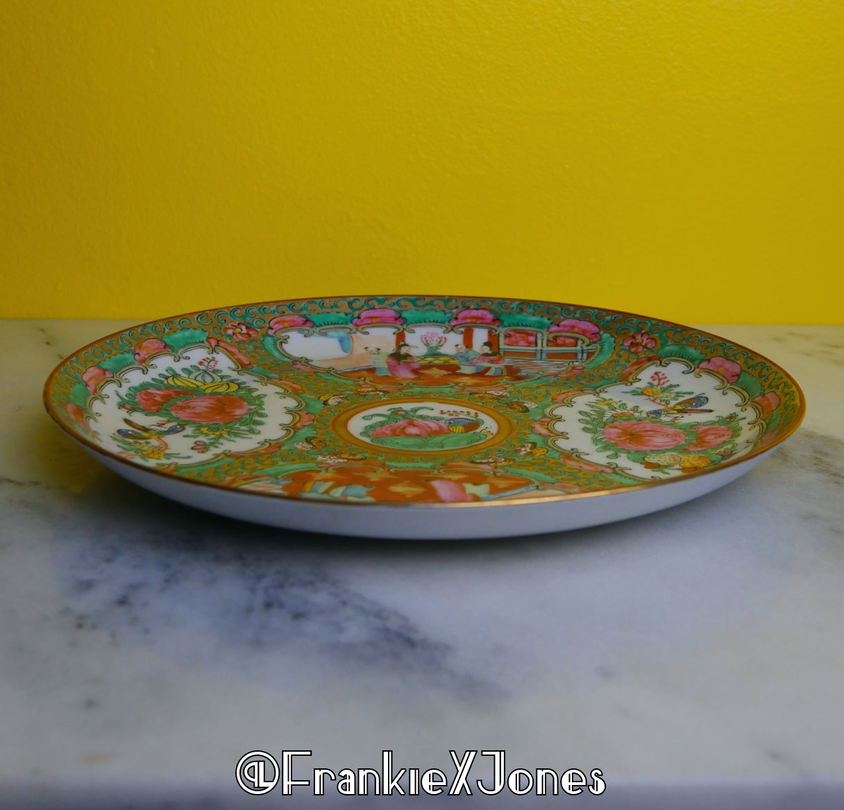 Chinoiserie Rose Medallion Dinner Plate