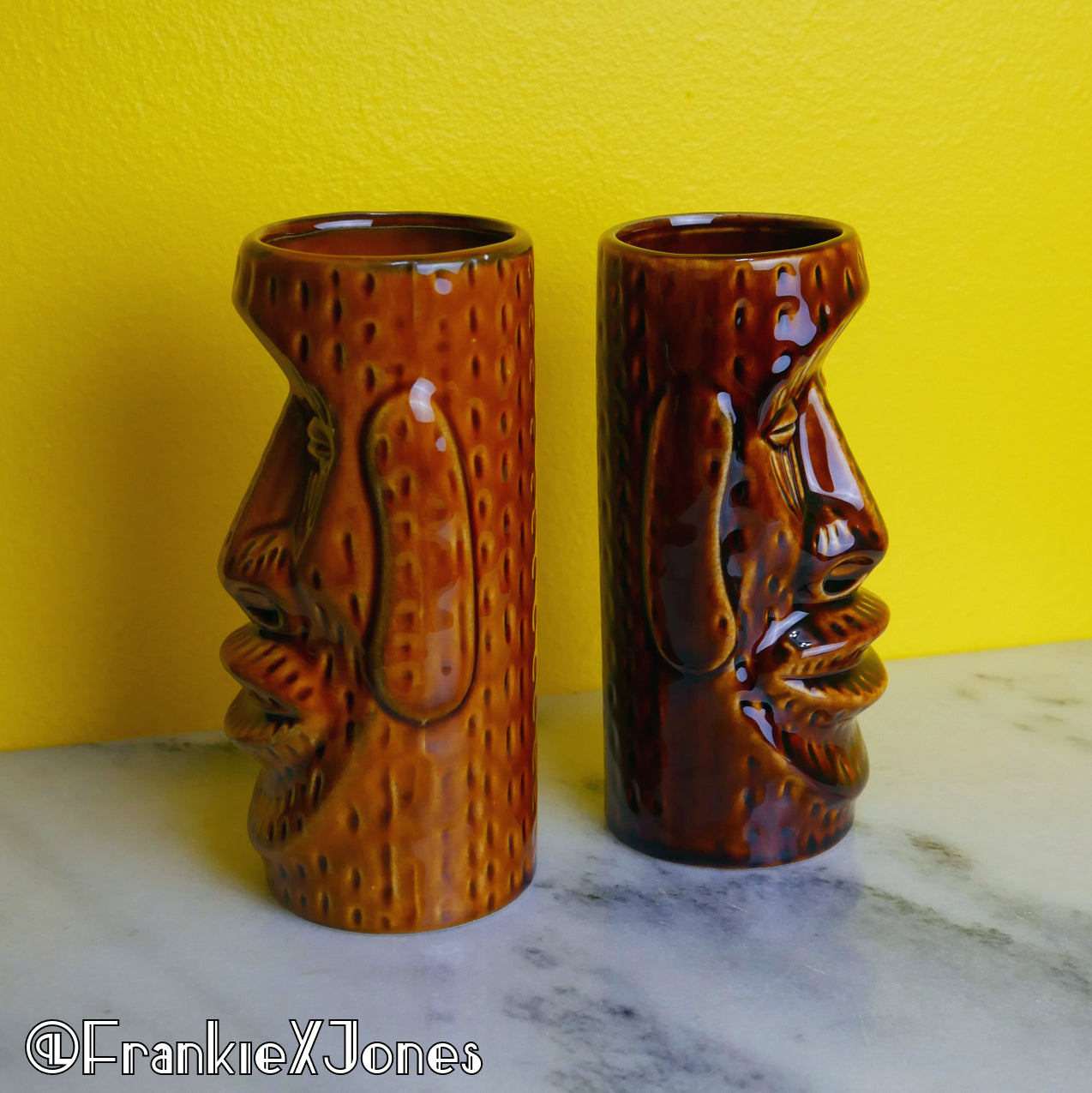 Easter Island Head Tiki Mug ✤ Katiki ✤ Set of 2