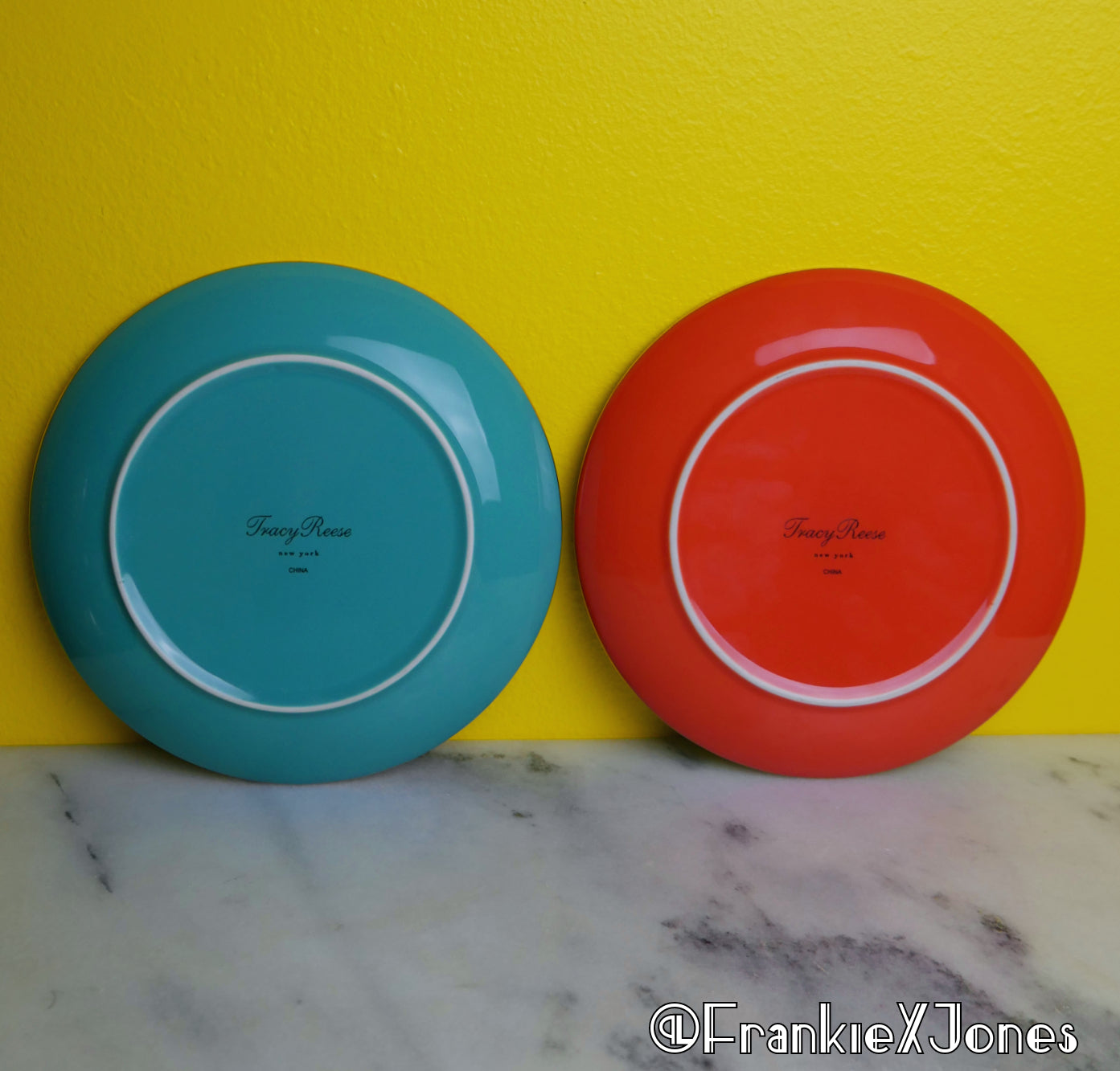 Damask ✤ Salad/Dessert Plates ✤ Tracy Reese ✤ Set of 2