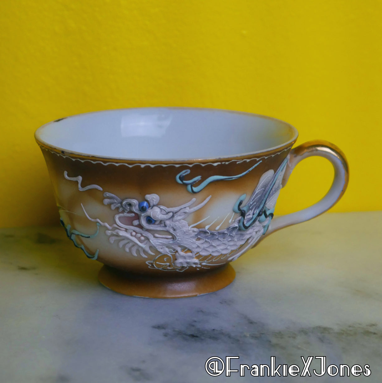 Dragonware Tea Cup Set ✤ Cup + Saucer ✤ Brown/Gold
