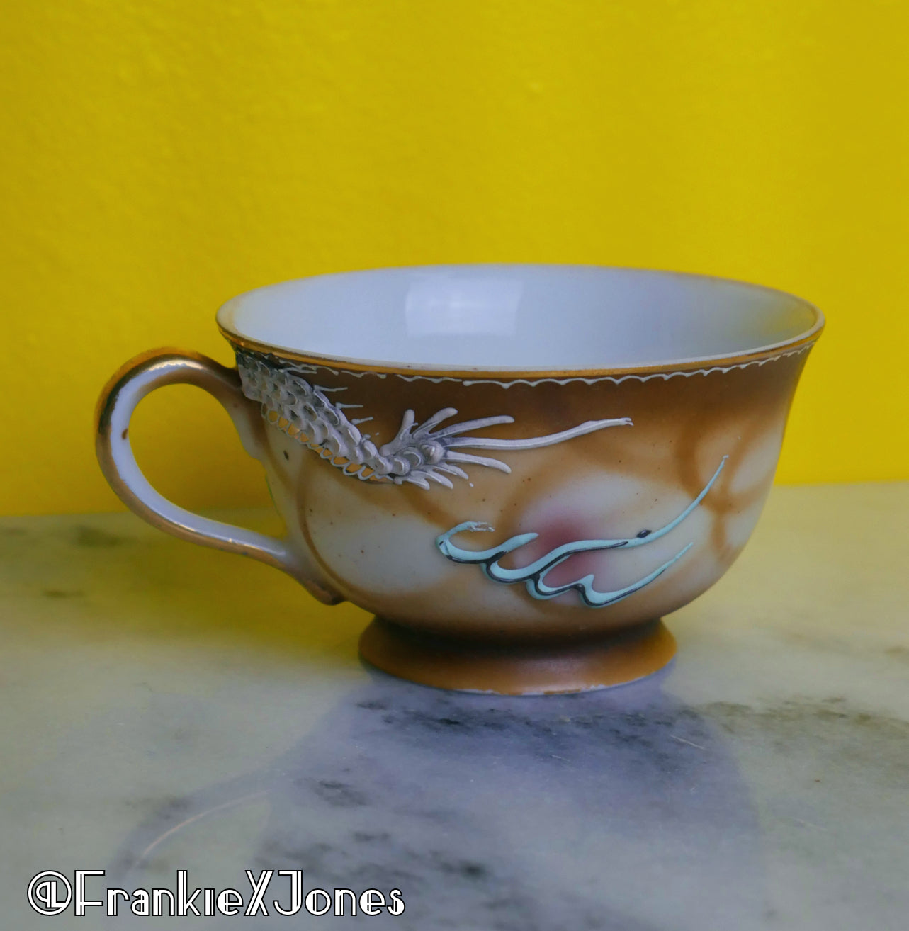Dragonware Tea Cup Set ✤ Cup + Saucer ✤ Brown/Gold