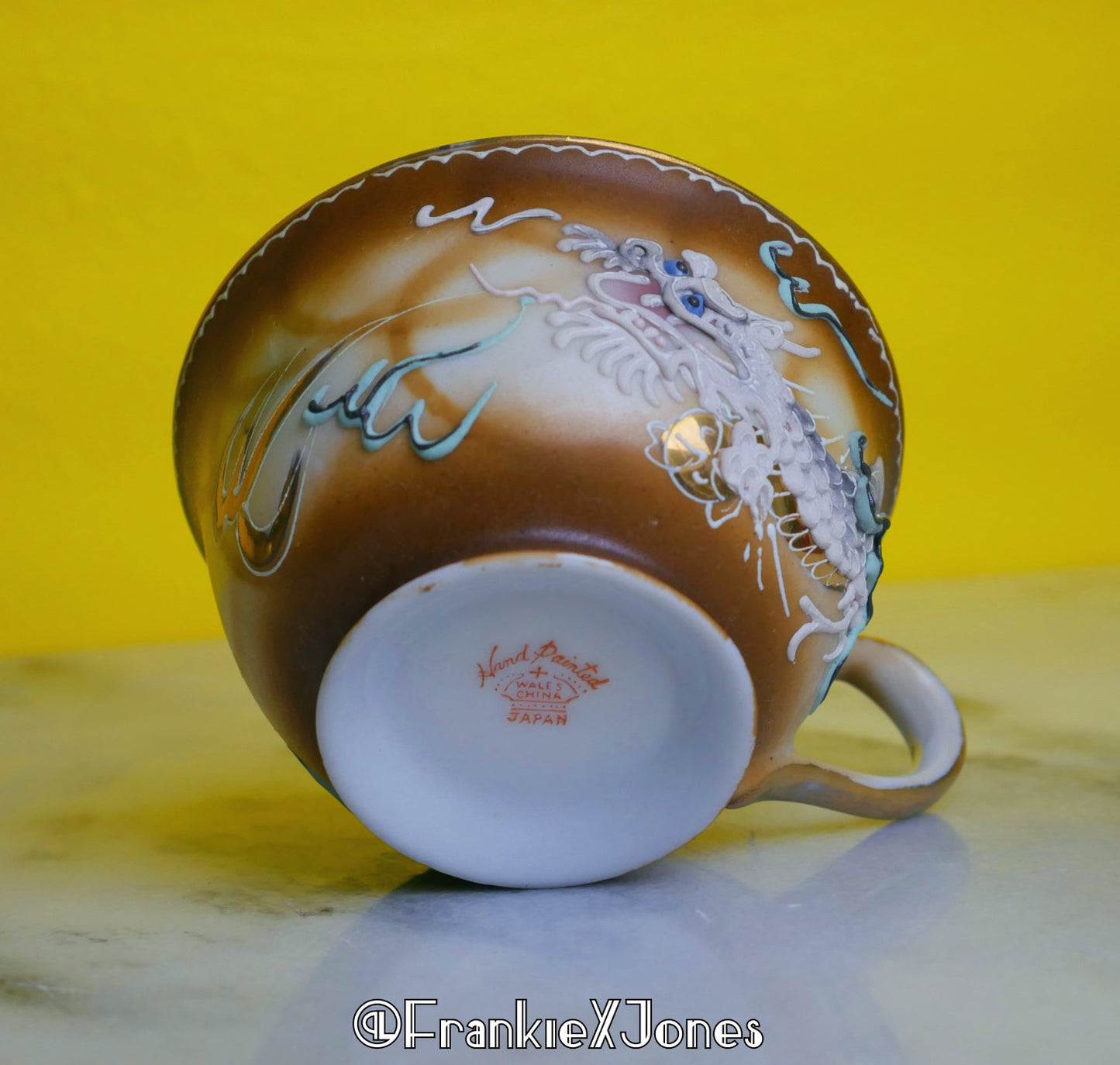 Dragonware Tea Cup Set ✤ Cup + Saucer ✤ Brown/Gold