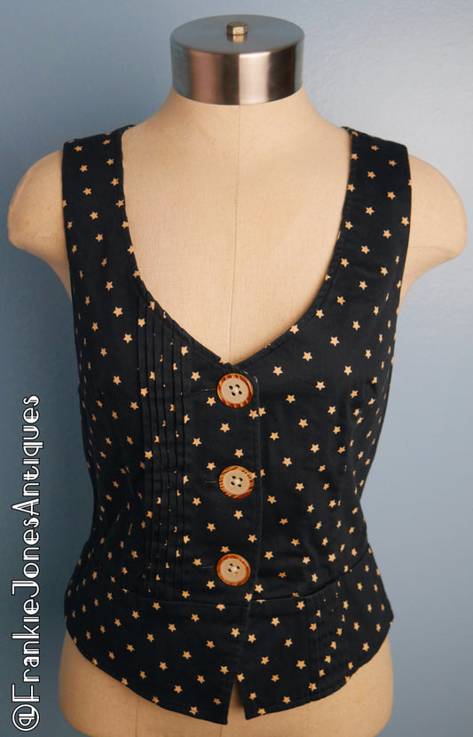 2000's Button-up Star Vest ✤ Jovovich Hawk for Target