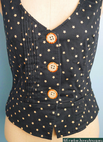 2000's Button-up Star Vest ✤ Jovovich Hawk for Target