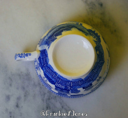 "Mother" Blue Willow Tea Cup Set ✤ Cup + Saucer