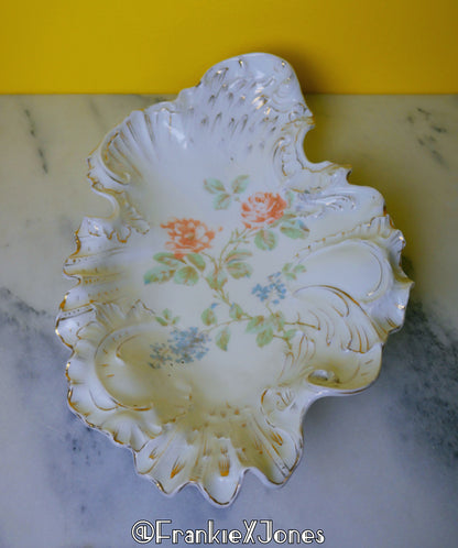 Transferware Porcelain Angel Wing Console Bowl