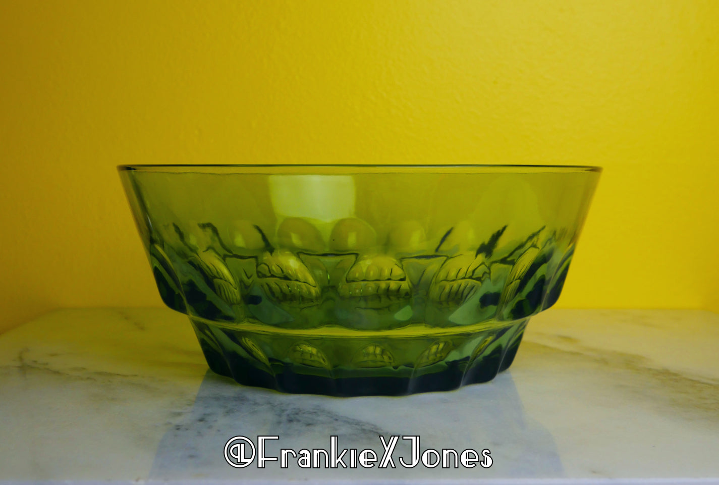 Olive Console Bowl ✤ Reflection ✤ Hazel Atlas