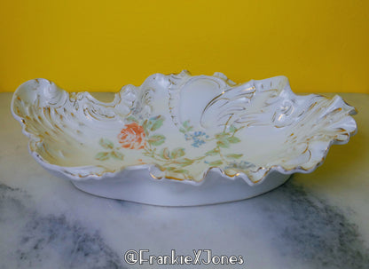 Transferware Porcelain Angel Wing Console Bowl