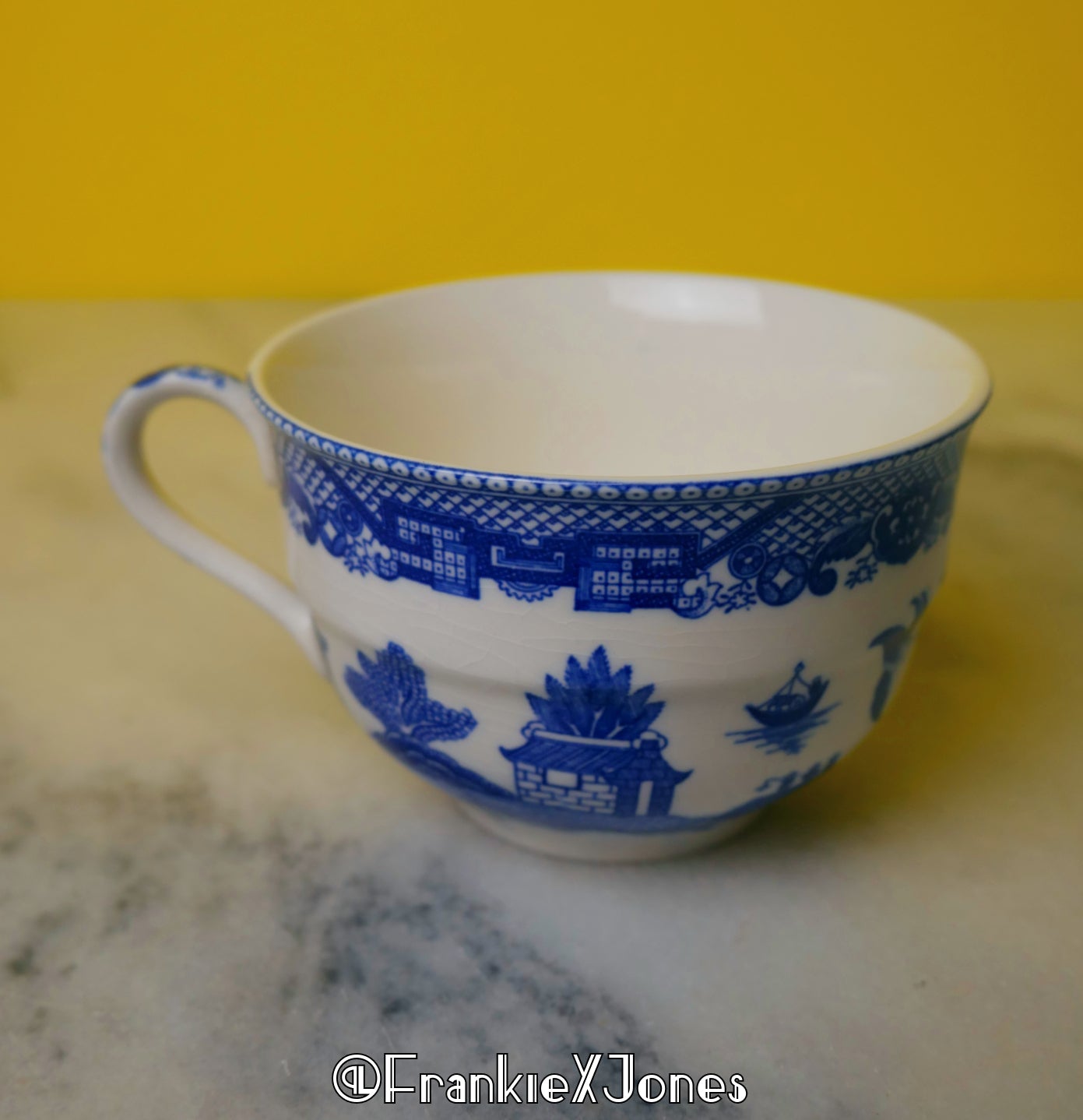 "Mother" Blue Willow Tea Cup Set ✤ Cup + Saucer