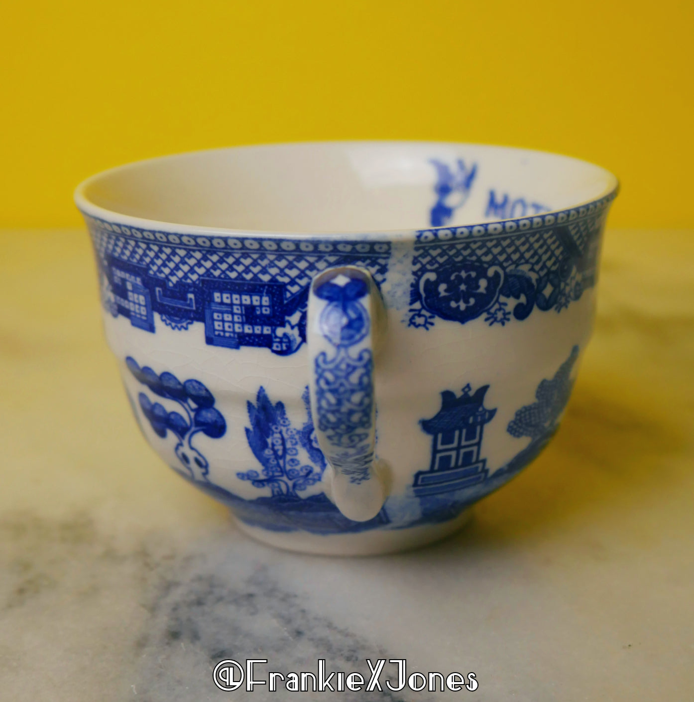 "Mother" Blue Willow Tea Cup Set ✤ Cup + Saucer